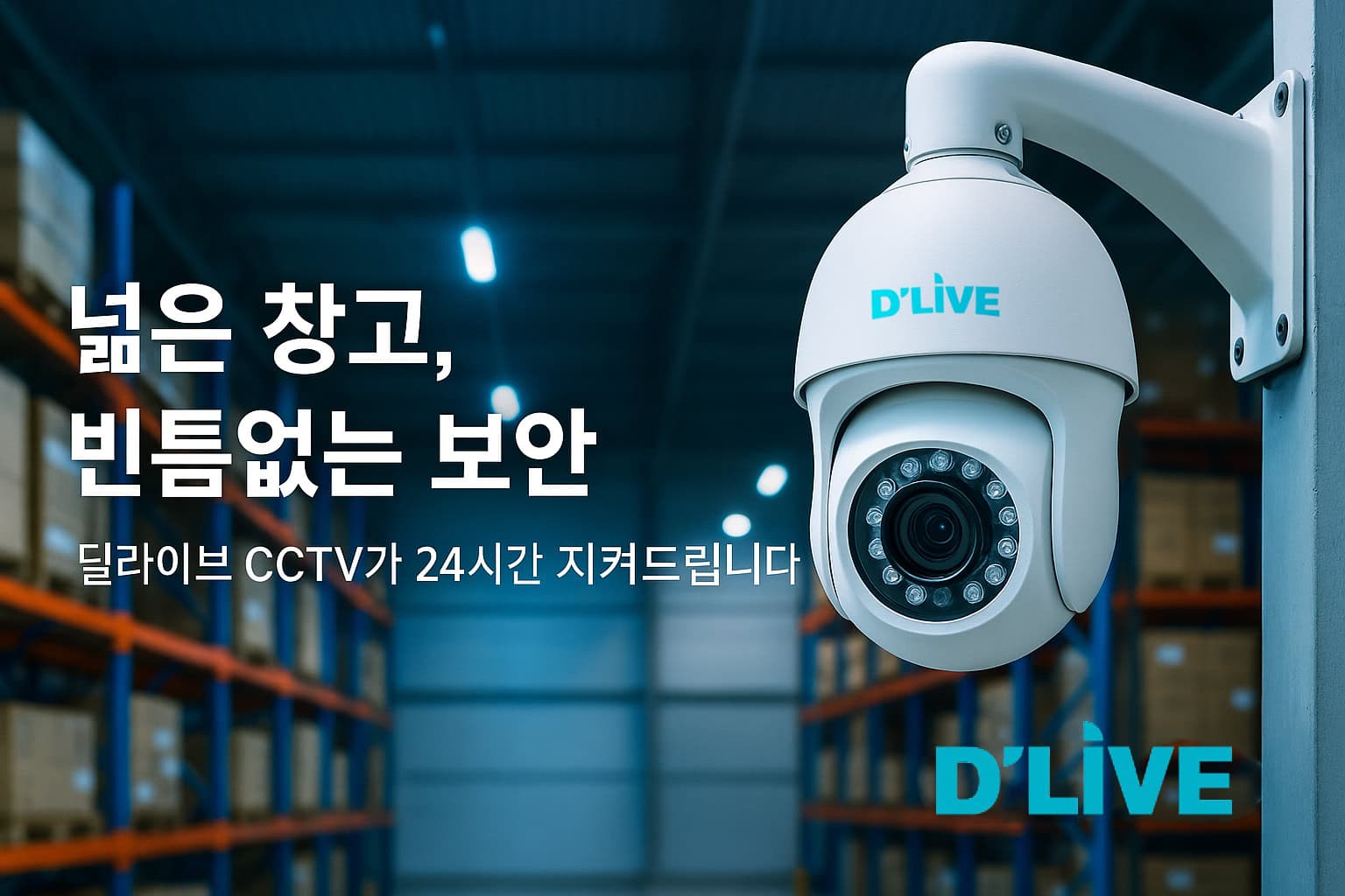 창고 및 물류센터 하역장에 설치된 도난 방지용 고해상도 현관CCTV